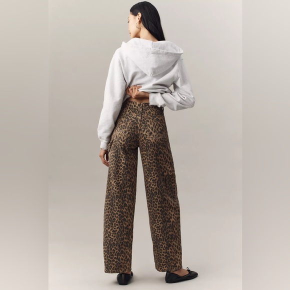 Damson Madder Leopard Denim Cargo Jeans UK 10/US 6 - Picture 6 of 12